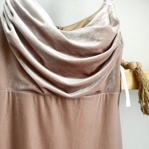 Champagne Velvet Maxi Dress by Revelry — Sz 4